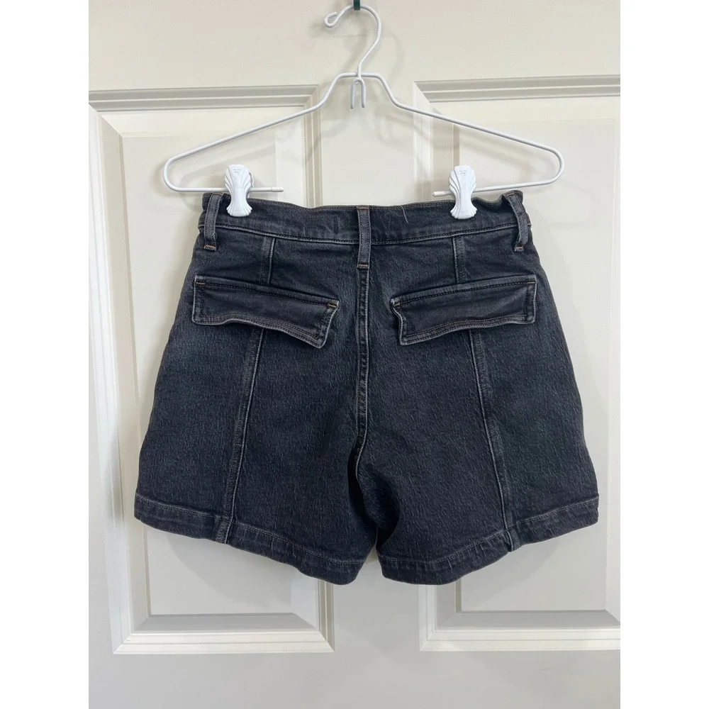 Madewell The Perfect Vintage Mid-Length Cargo Jean Short in Shamp Wash Size 25